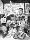 Cartoon: Meg Ryan Russell Crowe caricatur (small) by Colin A Daniel tagged meg,ryan,russell,crowe,kirk,douglas,caricatures,colin,daniel