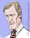 Cartoon: Roger Moore caricature (small) by Colin A Daniel tagged roger,moore,caricature,cartoon,drawing