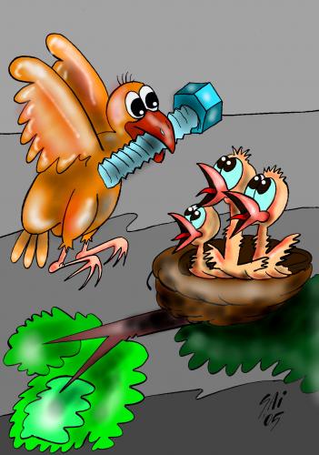 Cartoon: eco 3 (medium) by SAI tagged bird