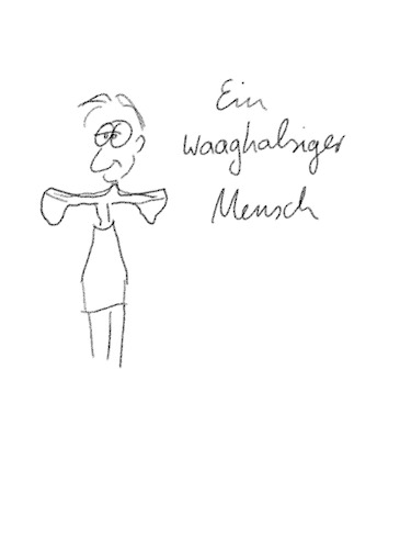 Cartoon: Der Waaghalsige (medium) by hurvinek tagged waage