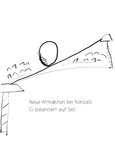 Cartoon: Ei auf Seil (medium) by hurvinek tagged zirkus