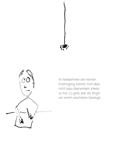 Cartoon: Meine Memoiren und die Spinne (medium) by hurvinek tagged spinne,arbeit