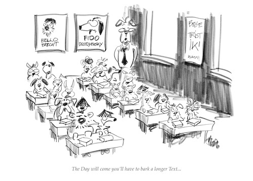 Cartoon: Barking longer Copy (medium) by helmutk tagged education