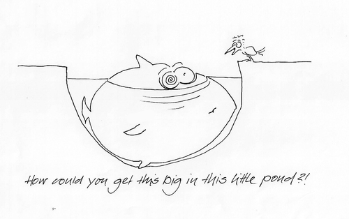 Cartoon: Big Fish (medium) by helmutk tagged business