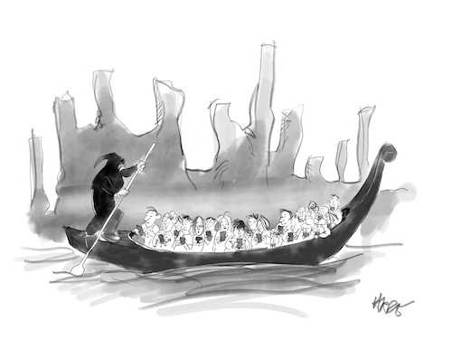 Cartoon: Charon (medium) by helmutk tagged philosophy