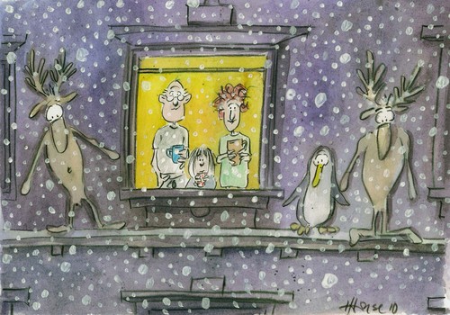 Cartoon: Christmas Card 10 (medium) by helmutk tagged social,life