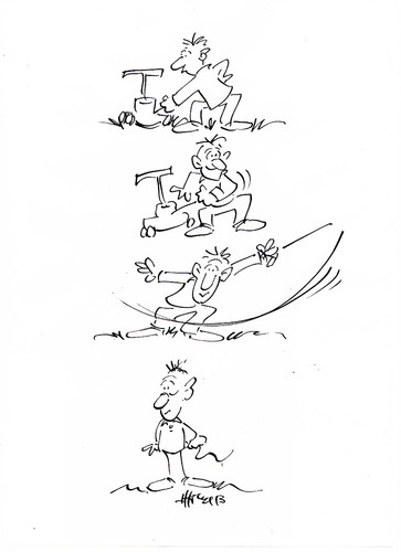Cartoon: Flying Mower (medium) by helmutk tagged nature