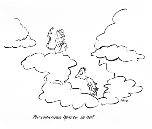 Cartoon: Heaven is Hell (medium) by helmutk tagged advertising