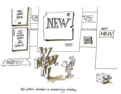 Cartoon: New (medium) by helmutk tagged new