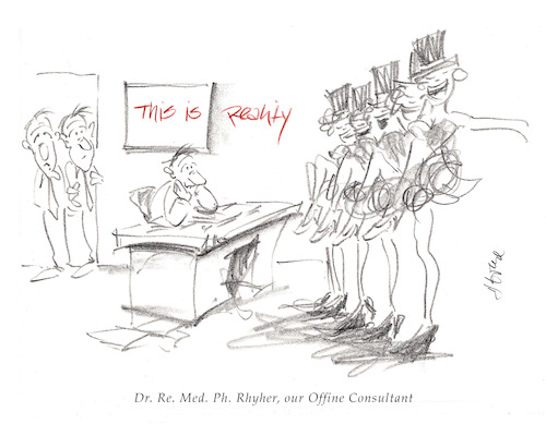 Cartoon: Offline expert (medium) by helmutk tagged business