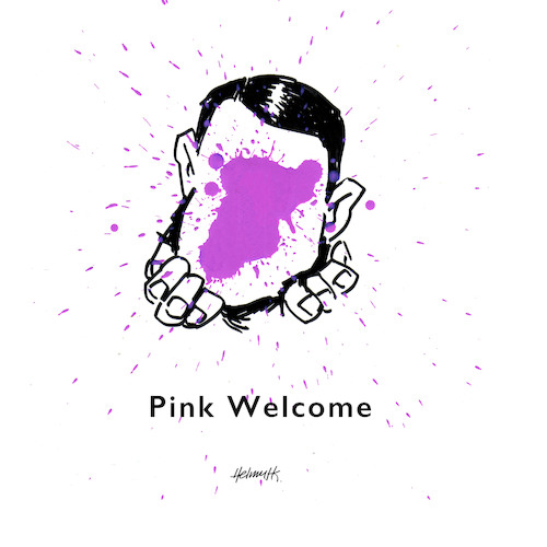 Cartoon: Pink Welcome (medium) by helmutk tagged society