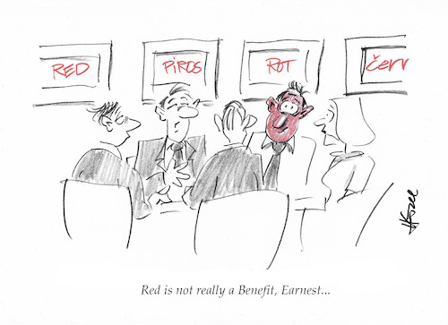 Cartoon: Red Benefit (medium) by helmutk tagged business