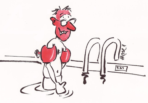 Cartoon: Swim Aid (medium) by helmutk tagged leisure