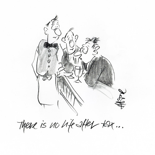Cartoon: Taxed Life (medium) by helmutk tagged business