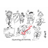 Cartoon: Accounting Evolution (small) by helmutk tagged money