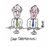 Cartoon: Due Depressi (small) by helmutk tagged food