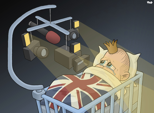Cartoon: Royal Baby Royally Screwed (medium) by Tjeerd Royaards tagged media,hype,uk,baby,royalty,journalism,media,hype,uk,baby,royalty,journalism