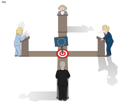 Cartoon: The Populist Conversation (medium) by Tjeerd Royaards tagged 