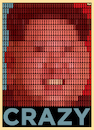 Cartoon: A Portrait of Crazy (small) by Tjeerd Royaards tagged north,korea,kim,jong,un,crazy,missile,bomb