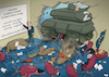 Cartoon: Common European defence strategy (small) by Tjeerd Royaards tagged europe,russia,putin,danger,defense,defence