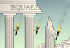 Cartoon: Crumbling Facade (small) by Tjeerd Royaards tagged racism,kkk,equality,unequal,inequality,race