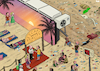 Cartoon: Escaping reality (small) by Tjeerd Royaards tagged rich,poor,poverty,wealth,climate,crisis,escape,reality