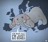 Cartoon: Europe (small) by Tjeerd Royaards tagged eu,brussels,europe,democracy,size,integration,union