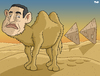 Cartoon: Exit Mubarak (small) by Tjeerd Royaards tagged mubarak egypt dictator pyramids