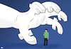 Cartoon: Facebook (small) by Tjeerd Royaards tagged facebook social media privacy cambridge analytics scandal leak data