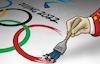 Cartoon: Olympics in China (small) by Tjeerd Royaards tagged china,olympics,uyghurs,human,rights