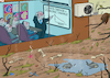 Cartoon: Priorities (small) by Tjeerd Royaards tagged climate,crisis,greed,profit,drought