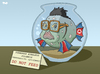 Cartoon: Tyrannus Koreanus Vulgaris (small) by Tjeerd Royaards tagged north korea dictator tyrant fish bowl threat un