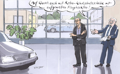 Cartoon: Retro Windschutzscheibe (medium) by woessner tagged freimut,woessner,karikaturen,cartoons,unkrautvernichter,pflanzenschutzmittel,basf,bayer,monsanto,lebendig,bodenleben,mutter,erde,agrarindustrie,zulassung,agrarminister,zulassuung,christian,schmidt,retro,windschutzscheibe,umwelt,ökologie,artensterben,pestizide,glyphosat,insektensterben,pflanzengift,ackergift,boden,umweltverschmutzung,bodenvergiftung,krebserregend,europäische,union,freimut,woessner,karikaturen,cartoons,unkrautvernichter,pflanzenschutzmittel,basf,bayer,monsanto,lebendig,bodenleben,mutter,erde,agrarindustrie,zulassung,agrarminister,zulassuung,christian,schmidt,retro,windschutzscheibe,umwelt,ökologie,artensterben,pestizide,glyphosat,insektensterben,pflanzengift,ackergift,boden,umweltverschmutzung,bodenvergiftung,krebserregend,europäische,union