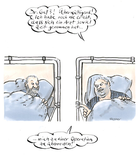 Cartoon: Überredungskunst (medium) by woessner tagged cartoons,karikaturen,woessner,ärzte,ärztinnen,heiler,klinik,hospital,eigeninteresse,finanzen,geldgier,unnötig,überflüssig,egoismus,einnahmen,gewinn,krankenhausfinanzierung,krankenversicherung,überredungskunst,operation,arzt,krankenhaus,zeit,für,patienten,zeitdruck,überredung,drängen,op,behandlung,behandlungsfehler,ärztliche,vresorgung,fürsorge,heilung,heilen,cartoons,karikaturen,woessner,ärzte,ärztinnen,heiler,klinik,hospital,eigeninteresse,finanzen,geldgier,unnötig,überflüssig,egoismus,einnahmen,gewinn,krankenhausfinanzierung,krankenversicherung,überredungskunst,operation,arzt,krankenhaus,zeit,für,patienten,zeitdruck,überredung,drängen,op,behandlung,behandlungsfehler,ärztliche,vresorgung,fürsorge,heilung,heilen