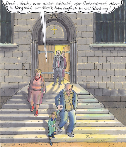 Cartoon: Weihnachten Werbung (medium) by woessner tagged cartoons,karikaturen,woessner,winter,musik,werbeclip,werbefuzzis,pfarrerinnen,geistliche,predigt,predigen,kanzel,gläubige,kirchenbesuch,kirchenbesucher,gottesdienstbesucher,messe,weihnachten,werbung,gottesdienst,kirche,religion,frohe,botschaft,konsum,werbeunterbrechung,tv,fernsehen,weihnachtlich,heilig,abend,christentum,brauchtum,weihnachtsfeier,weihnachtsfest,cartoons,karikaturen,woessner,winter,musik,werbeclip,werbefuzzis,pfarrerinnen,geistliche,predigt,predigen,kanzel,gläubige,kirchenbesuch,kirchenbesucher,gottesdienstbesucher,messe,weihnachten,werbung,gottesdienst,kirche,religion,frohe,botschaft,konsum,werbeunterbrechung,tv,fernsehen,weihnachtlich,heilig,abend,christentum,brauchtum,weihnachtsfeier,weihnachtsfest