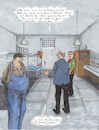 Cartoon: Erntehelfer (small) by woessner tagged erntehelfer,saisonarbeitskraft,feldarbeiter,agrarhelfer,pflücker,saisonier,festangestellter,betriebsleiter,ganzjahreskraft,festpersonal,arbeitsmigrant,tagelöhner,hilfskraft,erntekolonne,arbeitsvermittlung,unterbringung,unterkunft,quartier,behausung,herberge,wohnheim,bleibe,obdachlosigkeit,gemeinschaftsunterkunft,containerdorf,wohncontainer,mehrbettzimmer,mietpauschale,mindeststandard,sanitäranlage,brandschutz,privatsphäre,arbeitsbedingungen,arbeitsumfeld,arbeitskonditionen,arbeitsverhältnisse,beschäftigungsverhältnis,mindestlohn,akkordlohn,leistungsdruck,arbeitszeitgesetz,überstunden,arbeitsschutz,erntezeit,hitzearbeit,witterung,tarifvertrag,ausbeutung,kontrollen,zoll,ernte,ernteertrag,einbringung,schnitt,aussaat,anbau,bestellung,spargelzeit,weinlese,hauptsaison,sonderkultur,fruchtfolge