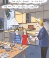Cartoon: Vermehlen (small) by woessner tagged familie,mutter,kind,liebe,hochzeit,backen,kochen,küche,missverständnis,sprache,beziehung