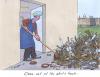 Cartoon: white house cleaning (small) by woessner tagged obama white house cleaning