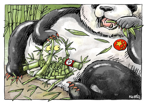 Cartoon: Bamboo (medium) by kusto tagged putin,war,ukraine,china,putin,war,ukraine,china