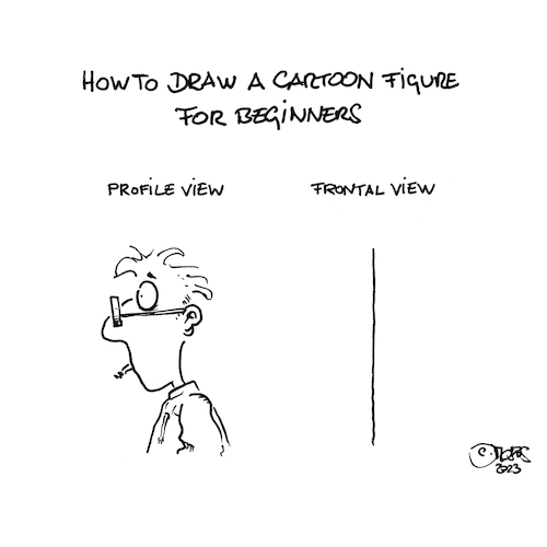 Cartoon: How to draw a cartoon (medium) by MosesCartoons tagged draw,drawing,cartoon,profile,frontal,view,lesson,art