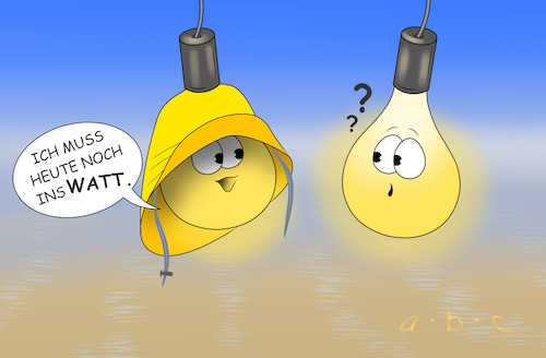 Cartoon: Watt ist los? (medium) by a-b-c tagged abc,lampe,leuchten,watt,glühbirne,licht,led,energie,physik,wattenmeer,meer,ebbe,flut,ostfriesland,ostfriesennerz,fischerhut,schiffermütze,sand,strand,ufer,nordsee,ostsee,abc,lampe,leuchten,watt,glühbirne,licht,led,energie,physik,wattenmeer,meer,ebbe,flut,ostfriesland,ostfriesennerz,fischerhut,schiffermütze,sand,strand,ufer,nordsee,ostsee