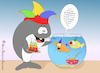 Cartoon: KarneWal (small) by a-b-c tagged aquarium,bowle,einladung,fasching,feier,fisch,karneval,kostüm,narren,party,rosenmontag,spieße,weiberfastnacht