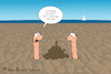 Cartoon: Verdacht (small) by a-b-c tagged ebbe,flut,gezeiten,kot,meer,nordsee,priese,watt,wattenmeer,wattwurm,ärger
