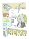Cartoon: Krise (small) by Til Mette tagged tv,nachrichten,krise