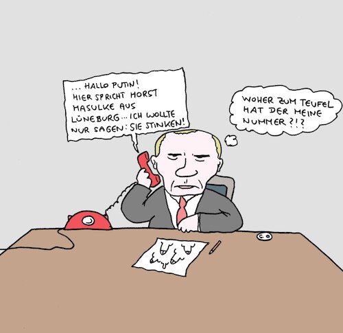 Cartoon: Horst Masulke (medium) by CartoonMadness tagged putin,rotes,telefon,anruf