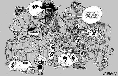 Cartoon: Botin politico (medium) by JAMEScartoons tagged piratas,corrupcion,politicos