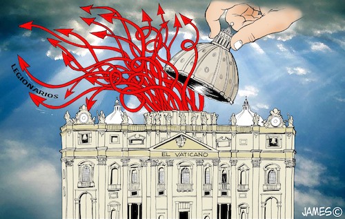 Cartoon: La caja de Pandora (medium) by JAMEScartoons tagged vaticano,iglesia,pederasta