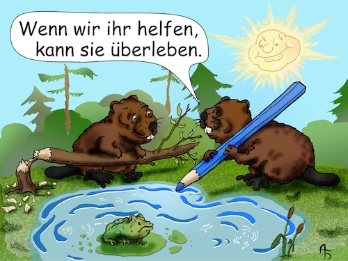 Cartoon: Dürre (medium) by Back tagged dürre,europe,europa,hitze,wasser,dürreperiode,hitzewelle