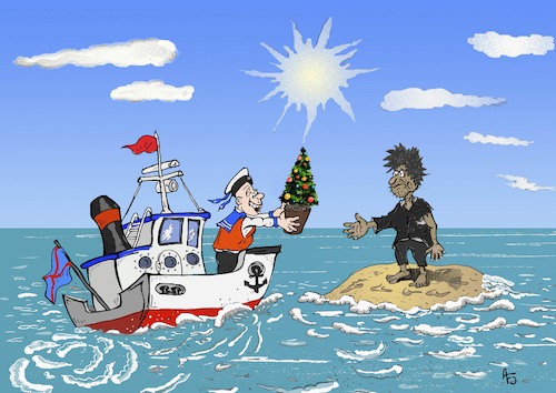 Cartoon: Frohe Weihnachten (medium) by Back tagged weihnachten,christmas