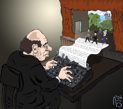 Cartoon: Szenario (medium) by Back tagged geschichte,theater,schriftsteller,autor